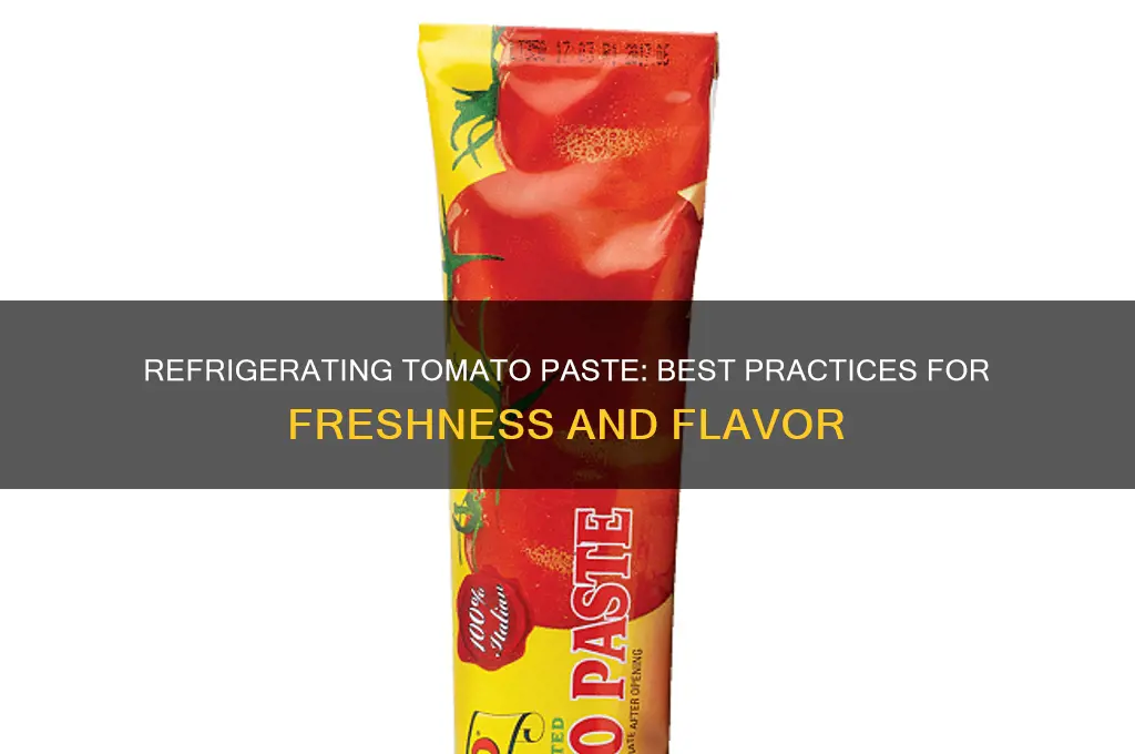 can you refrigerate tomato paste