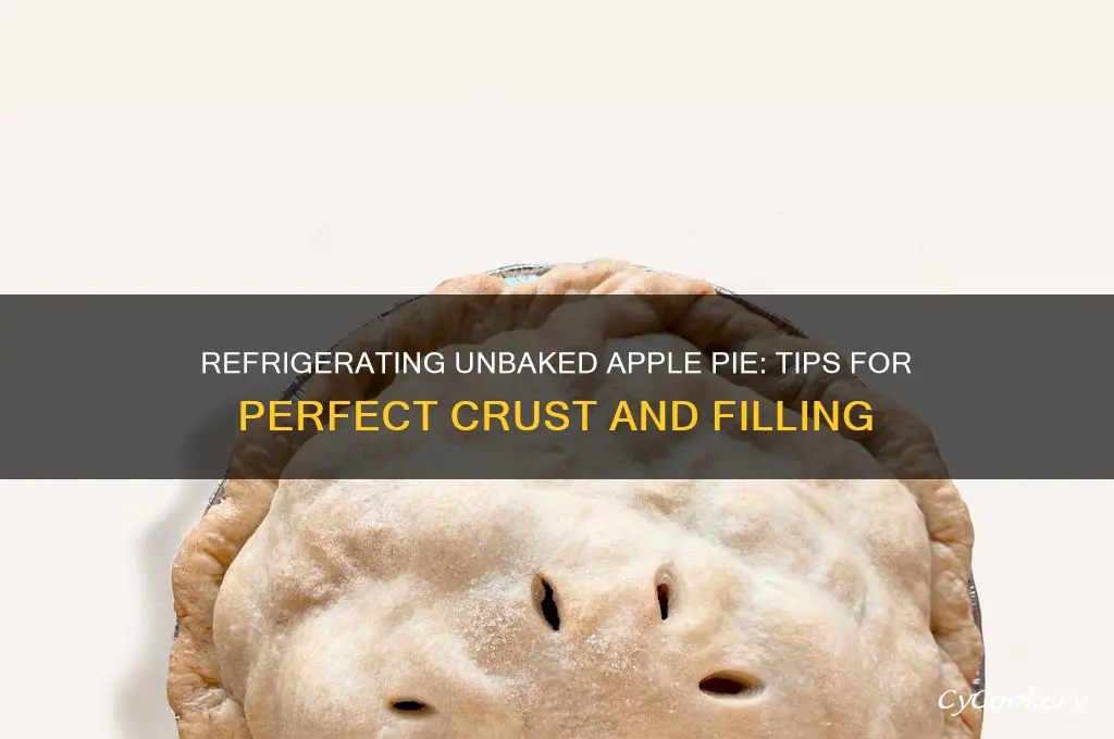 can you refrigerate unbaked apple pie
