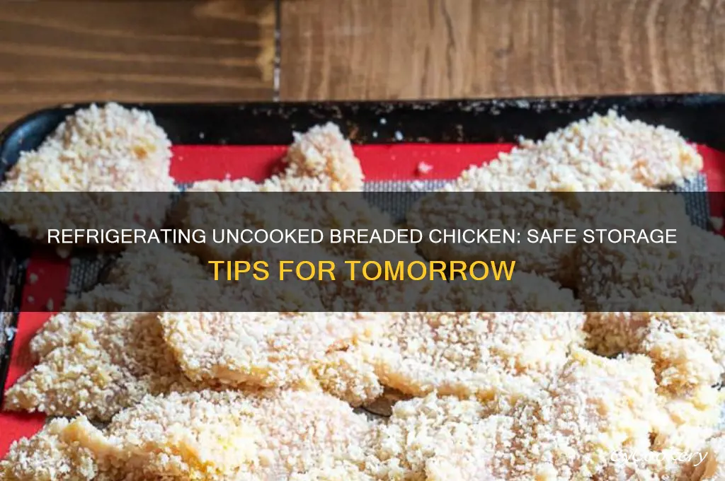 can you refrigerate uncooked breded chicken for the next day