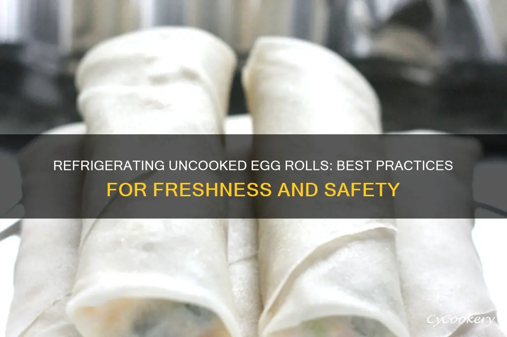 can you refrigerate uncooked egg rolls