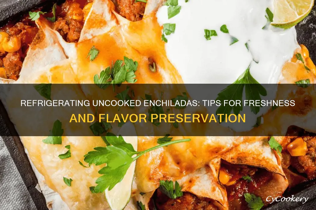 can you refrigerate uncooked enchiladas