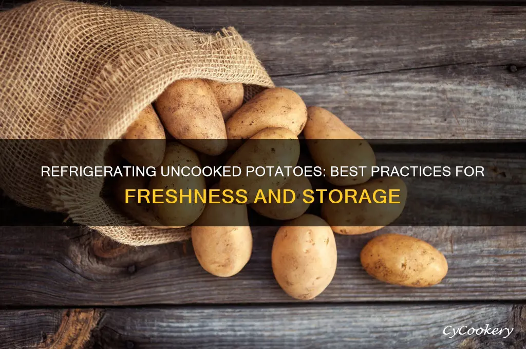 can you refrigerate uncooked potatoes