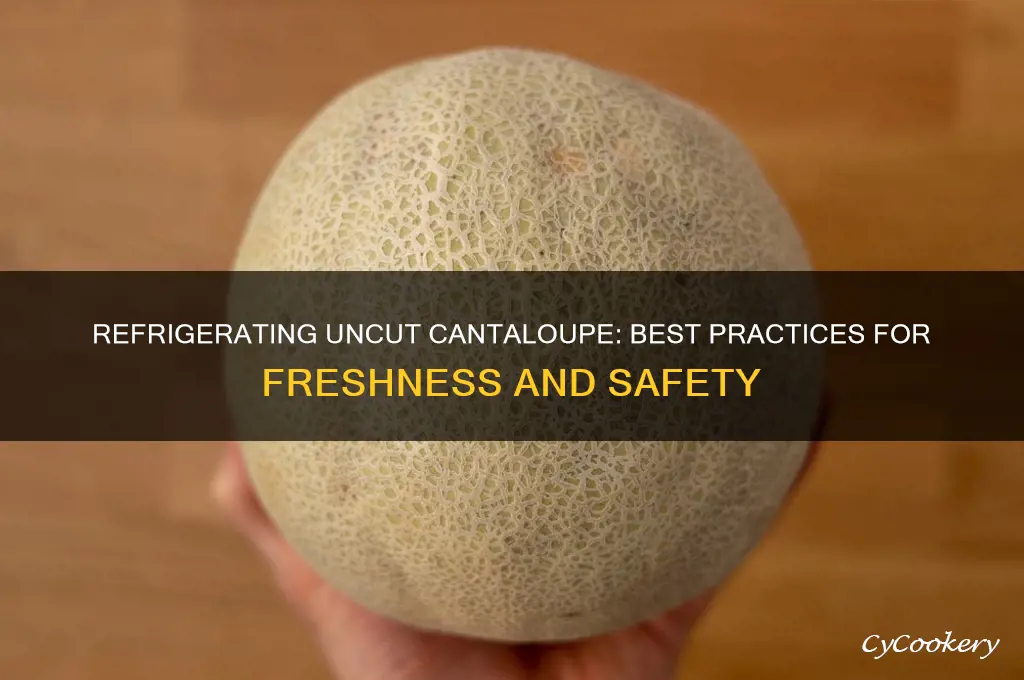can you refrigerate uncut cantaloupe