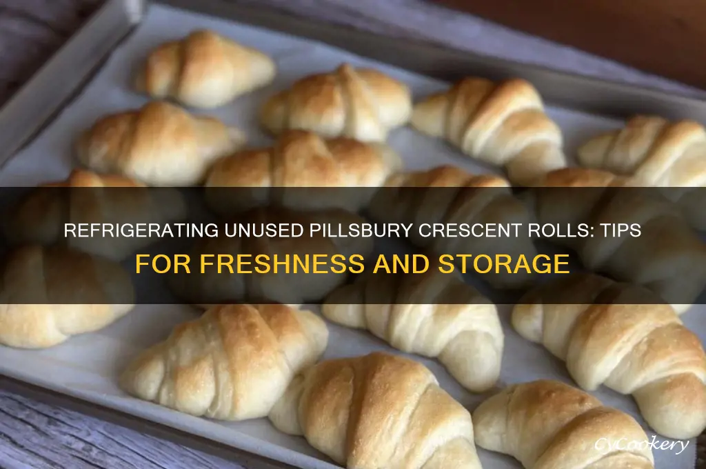 can you refrigerate unused pillsbury crescent rolls