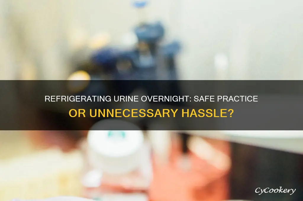 can you refrigerate urine overnight