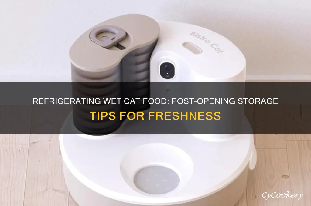 can you refrigerate wet cat food after opening