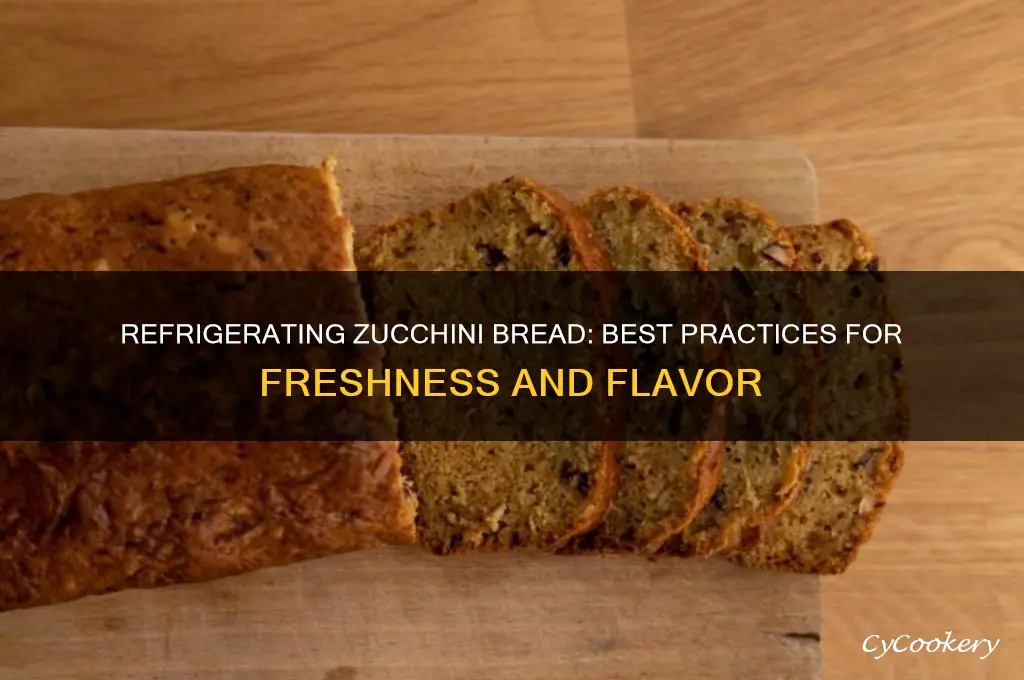 can you refrigerate zucchini bread