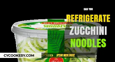 Refrigerating Zucchini Noodles: Tips for Freshness and Storage