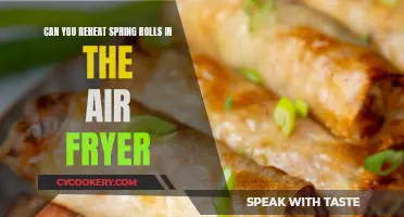 Reheating Spring Rolls: Air Fryer Method