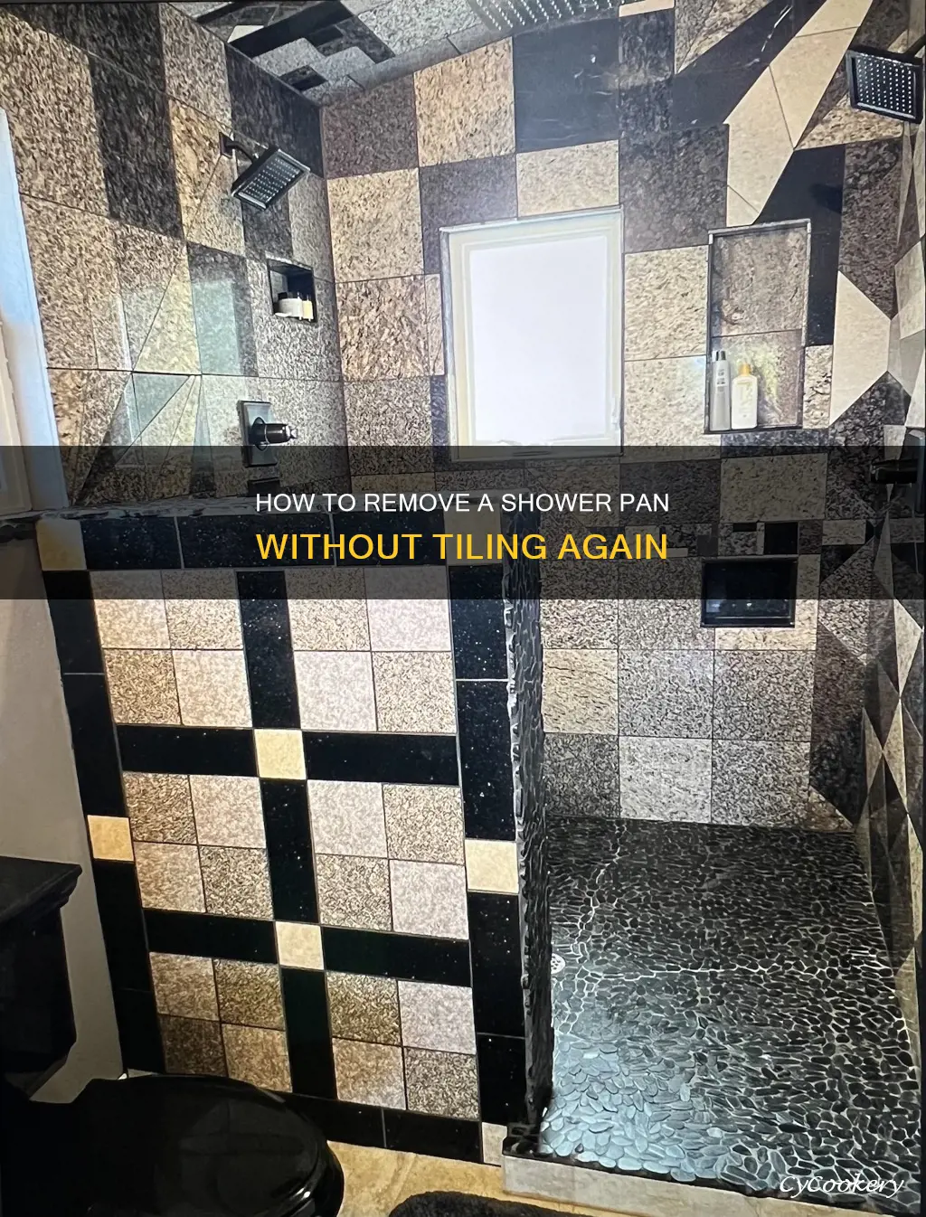 can you remove a shower pan without removingthe tile