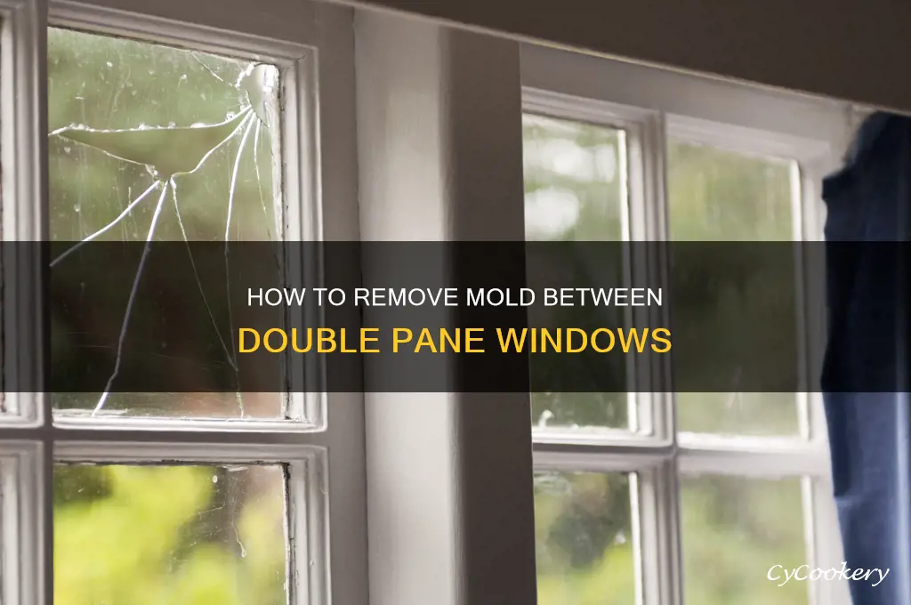 can you remove mold between double pane windows