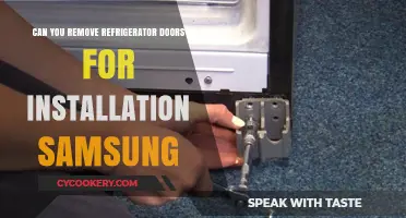 Samsung Refrigerator Installation: Can You Remove Doors for Easy Setup?