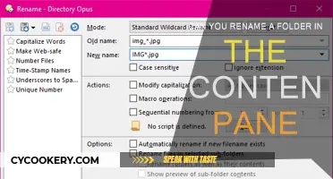 How to Rename Folders in the Content Pane