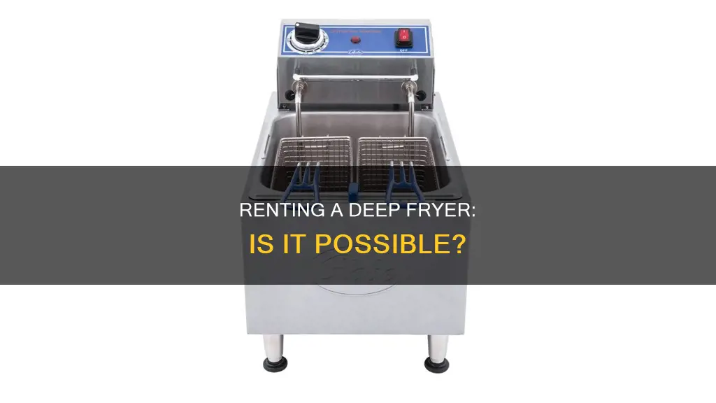 can you rent a deep fryer