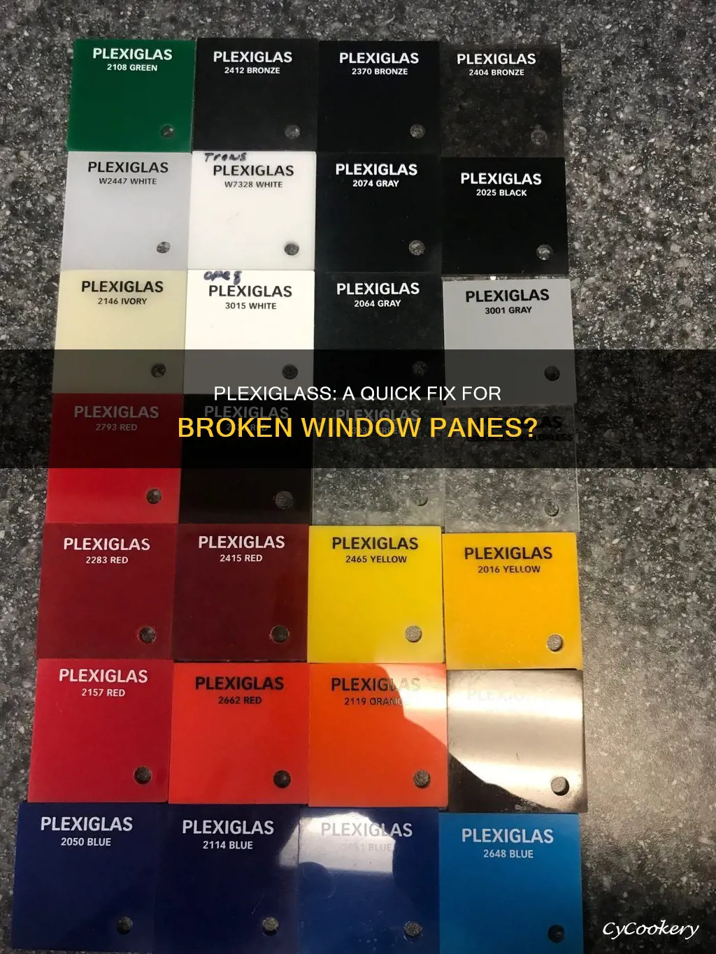 can you repair a broken window pane with plexiglass