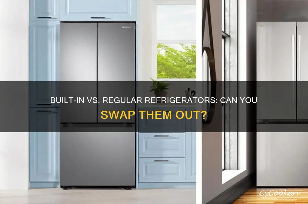 can you replace a built-in refrigerator with a regular refrigerator