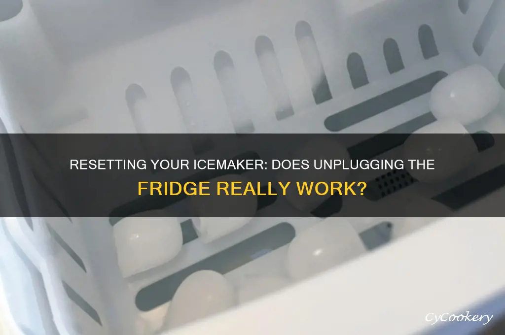 can you reset the icemaker by unplugging the refrigerator