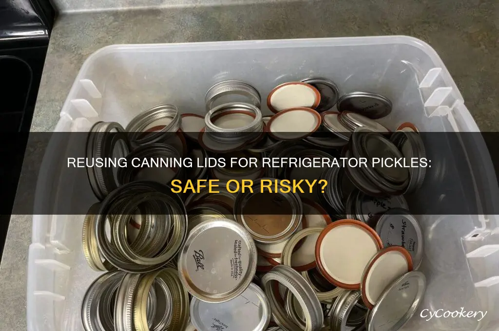 can you reuse canning lids for refrigerator pickles