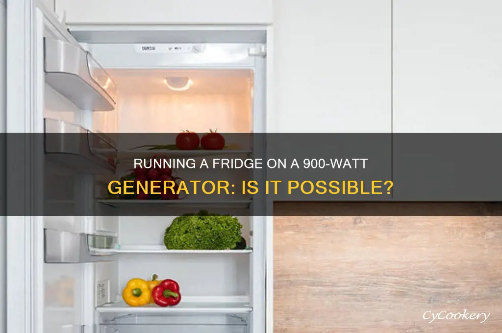can you run a refrigerator off a 900 watt generator
