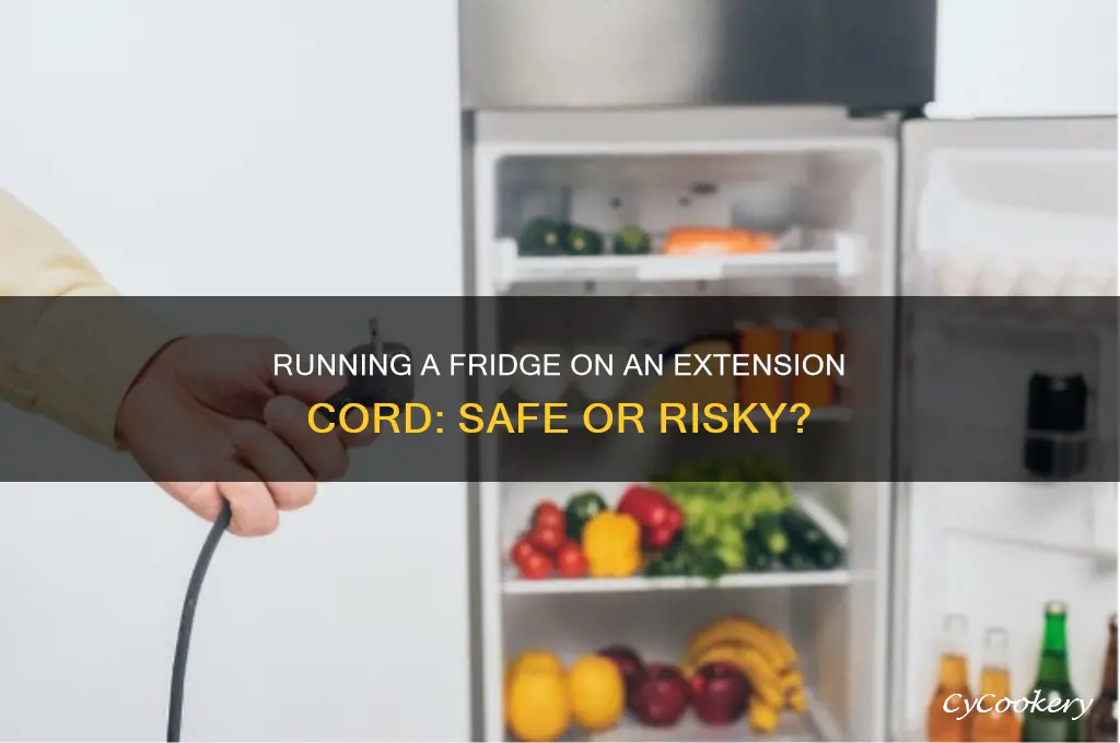 can you run a refrigerator off of an extension cord