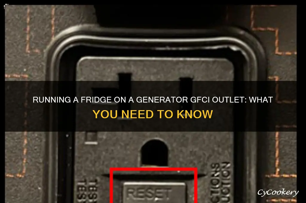 can you run a refrigerator on a generator gfci outlet