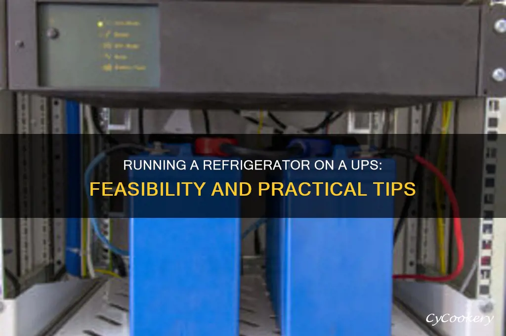 can you run a refrigerator on a ups
