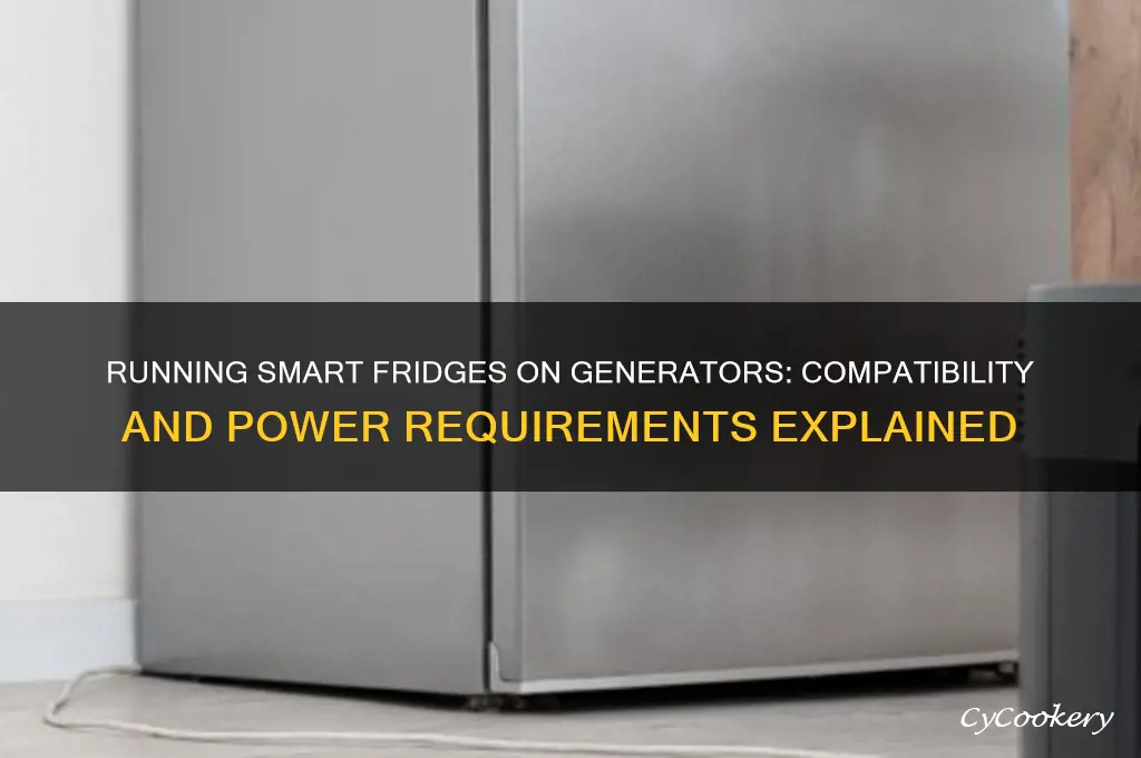 can you run newer smart refrigerators off of generator