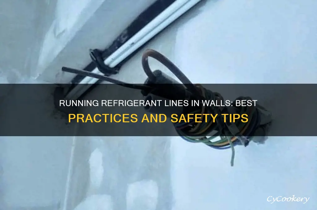can you run refrigerant lines in walls