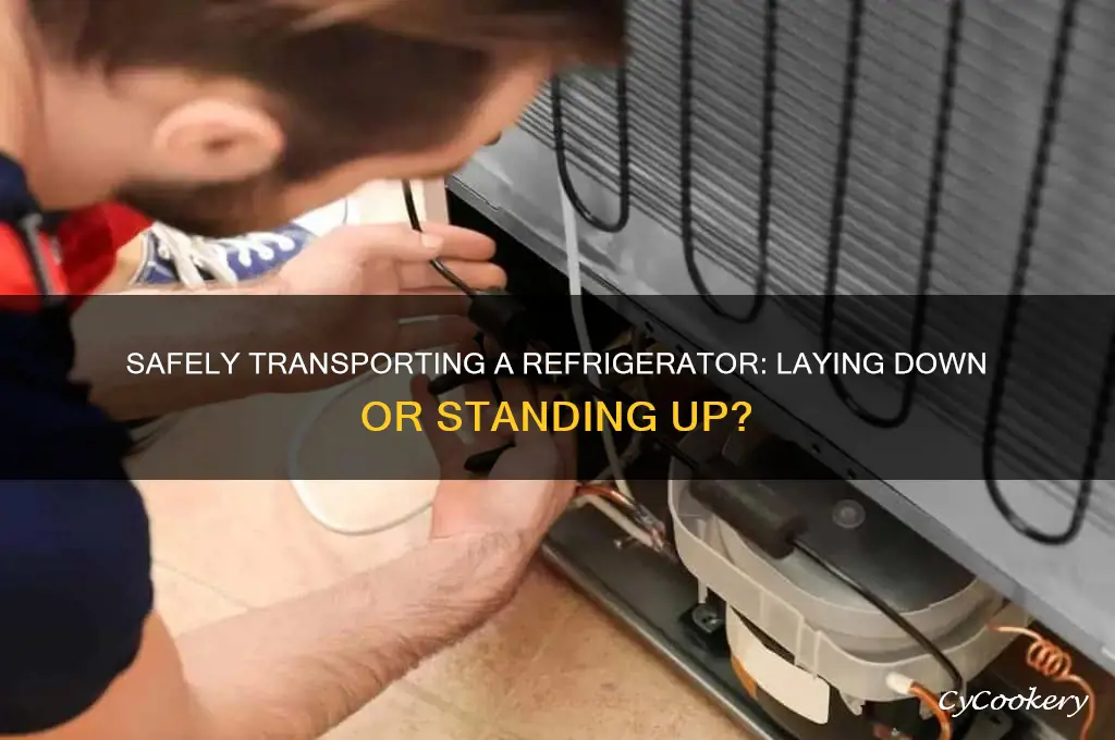 can you safely transport a refrigerator laying down