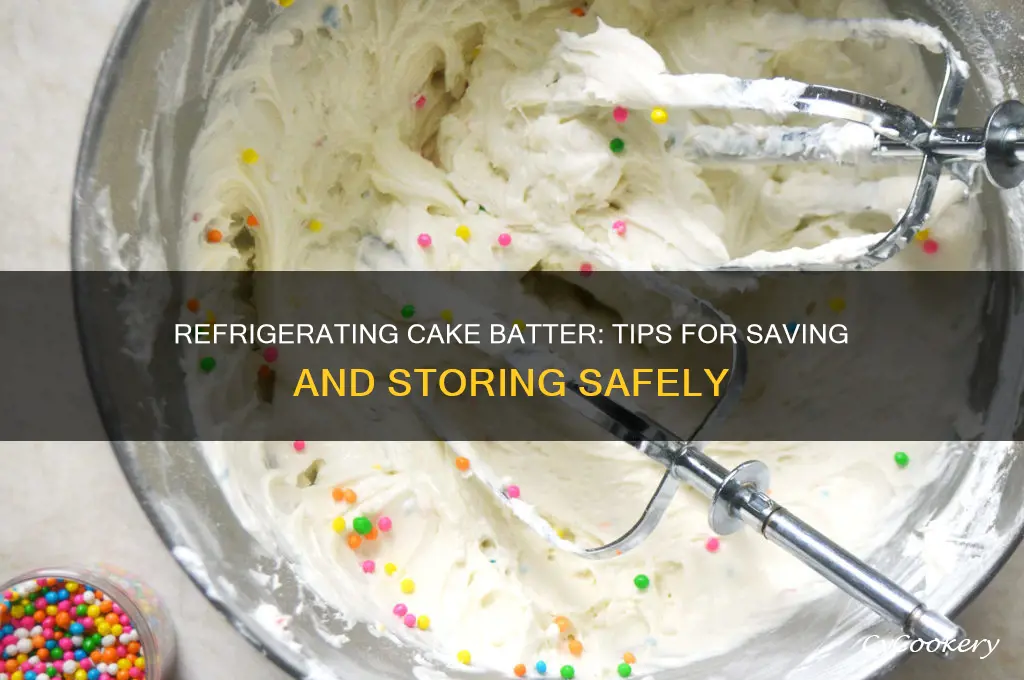 can you save cake batter in the refrigerator