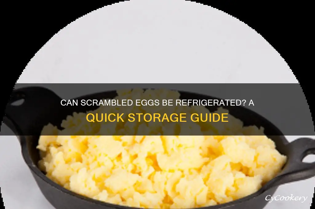 can you save scrambled eggs refrigerator