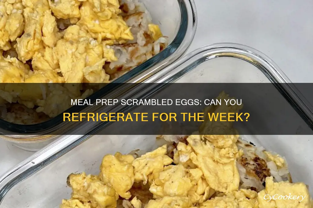 can you scramble eggs for the week and refrigerate