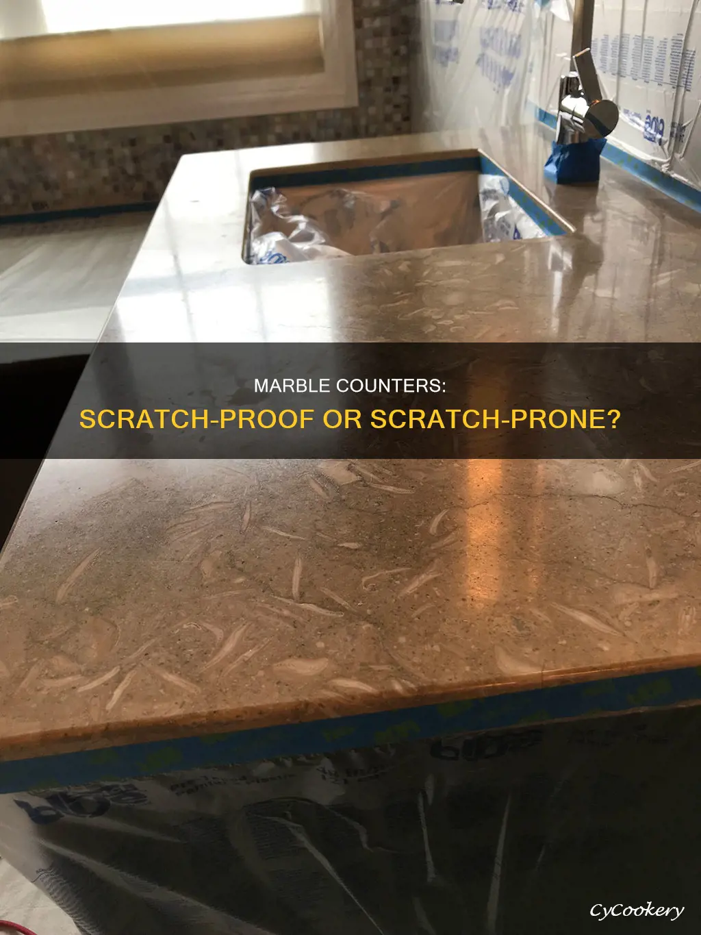 can you scratch a marble counter with pots and pans