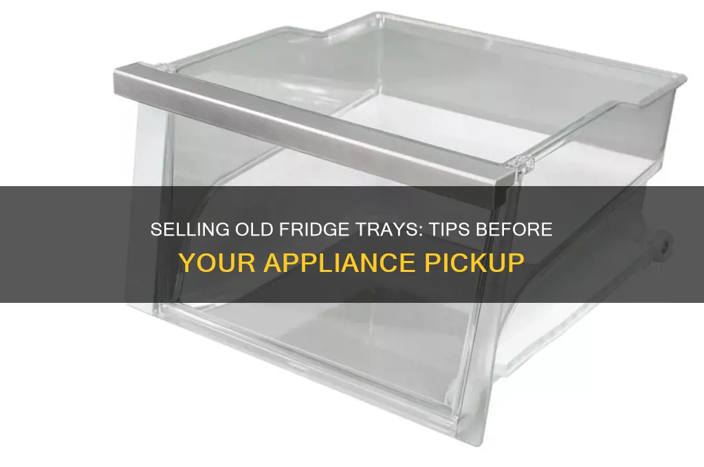 can you sell old refrigerator trays before pickup