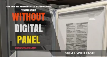 Adjusting Kenmore Elite Fridge Temperature Without Digital Panel: A Guide