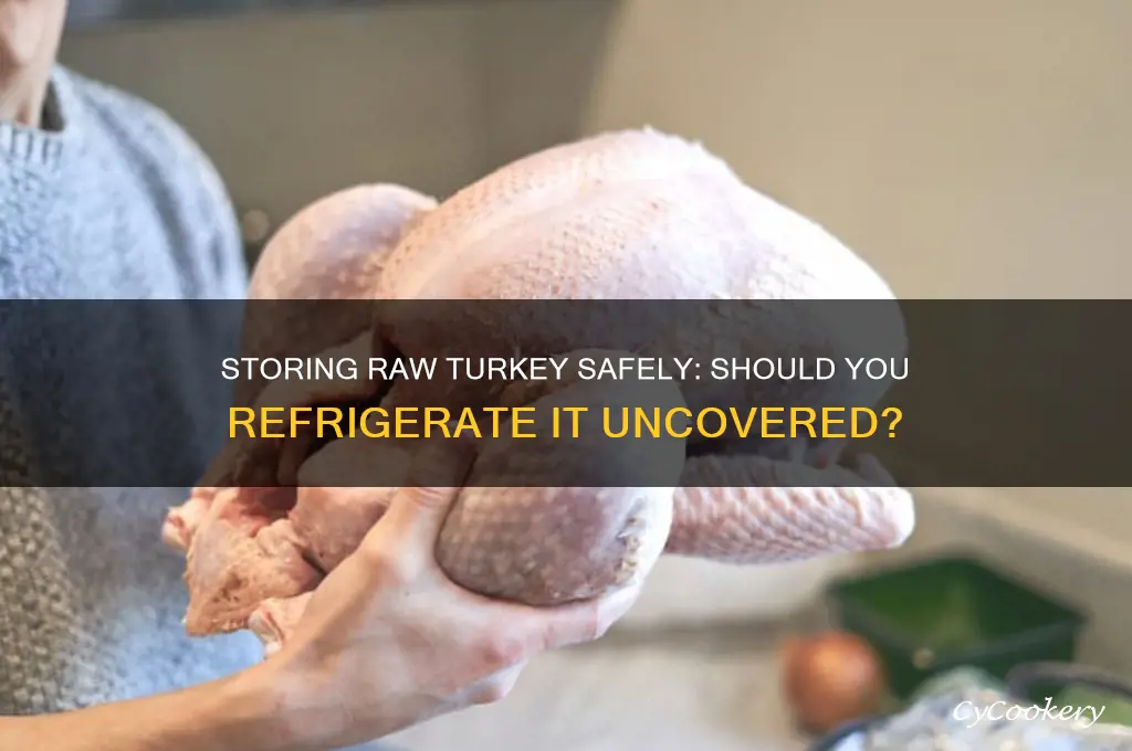 can you sit a raw uncovered turkey in the refrigerator