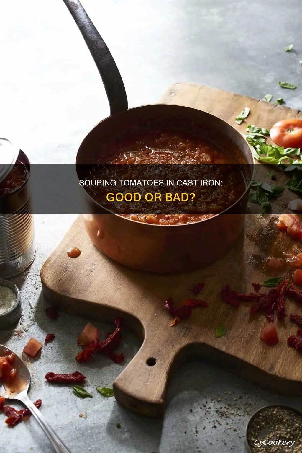 can you soup in cast iron pan that tomatoes