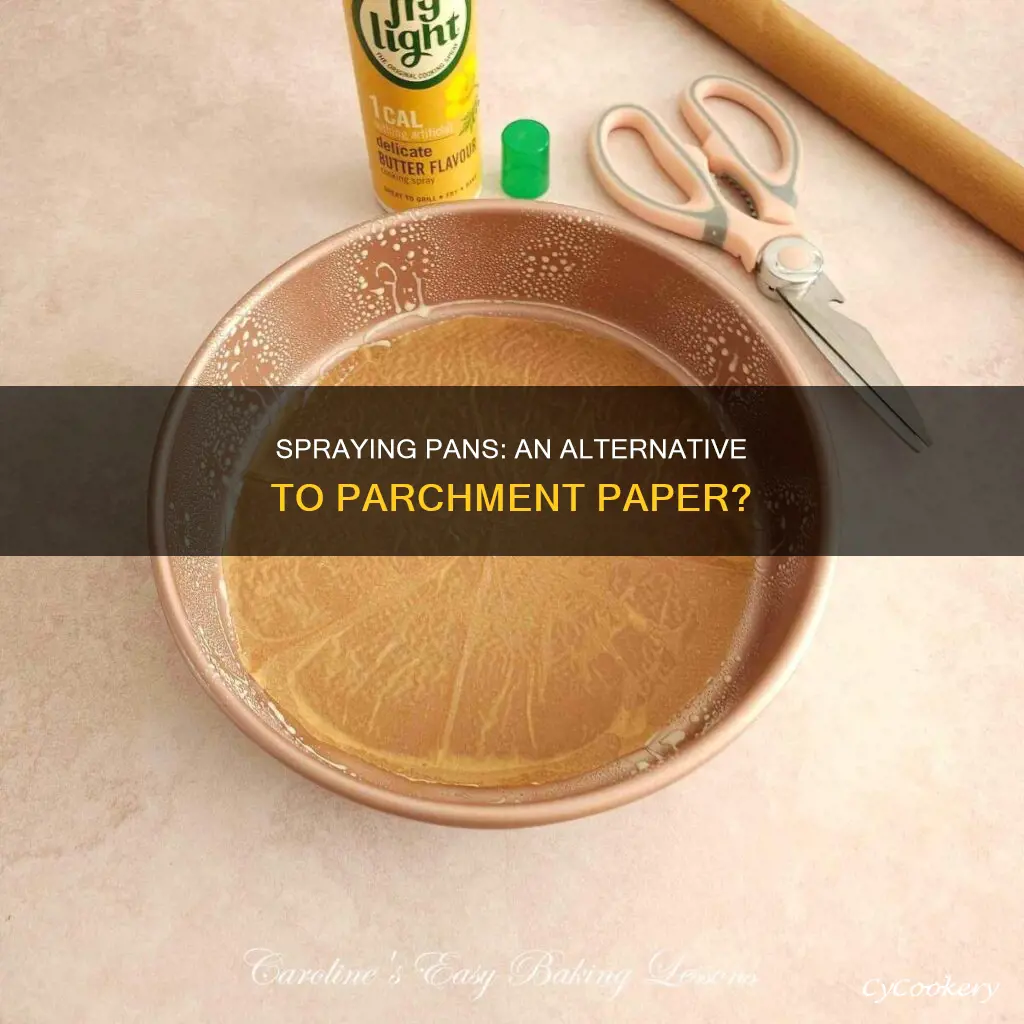 can you spray a pan instead of using parchment paper