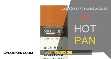 Spraying Canola Oil: Hot Pan Safety Tips