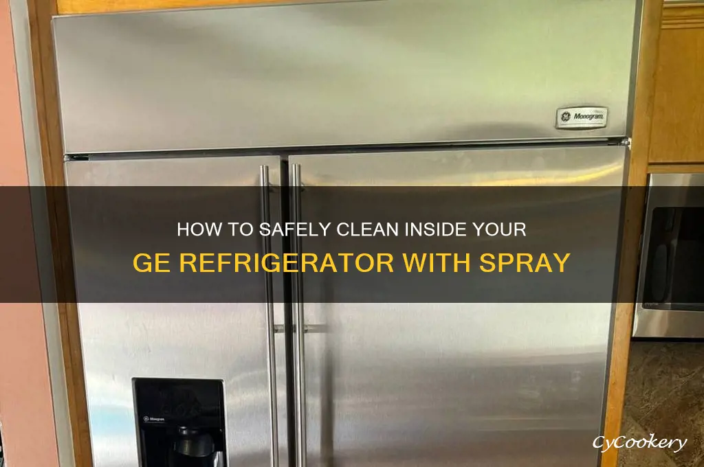 can you spray down inside of ge refrigerator