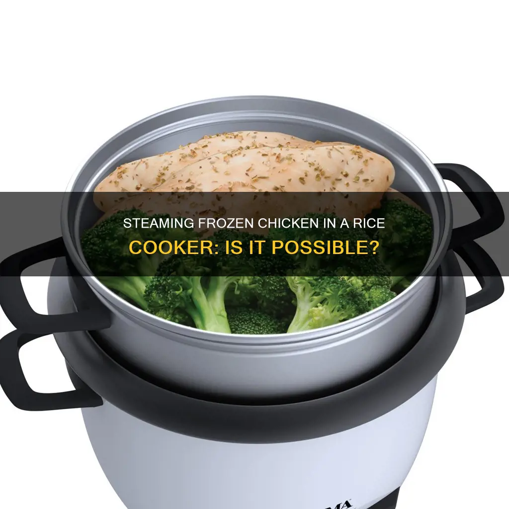 can you steam frozen chicken in a rice cooker