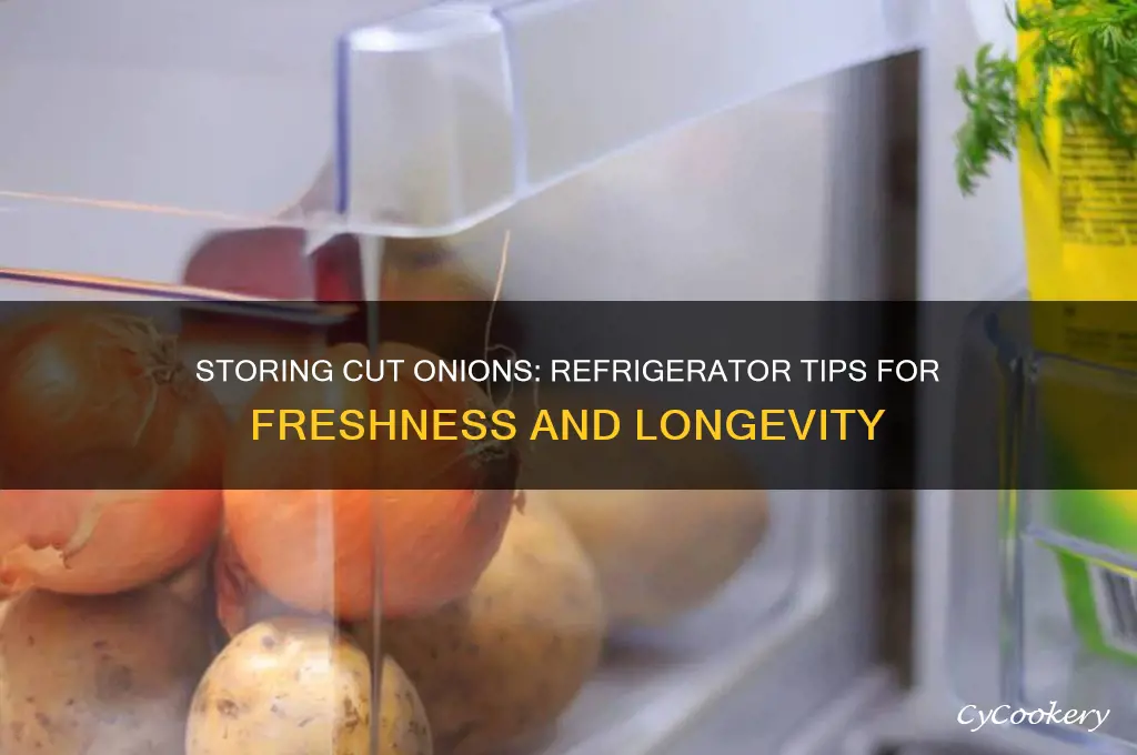 can you store a cut onion in the refrigerator