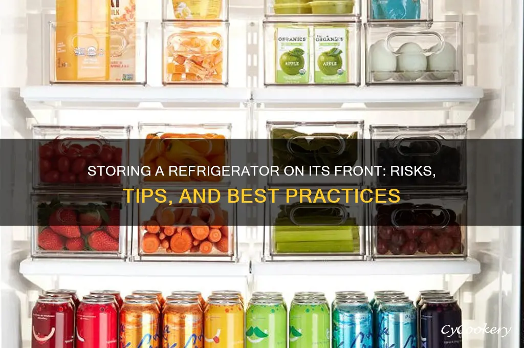 can you store a refrigerator on itsfront