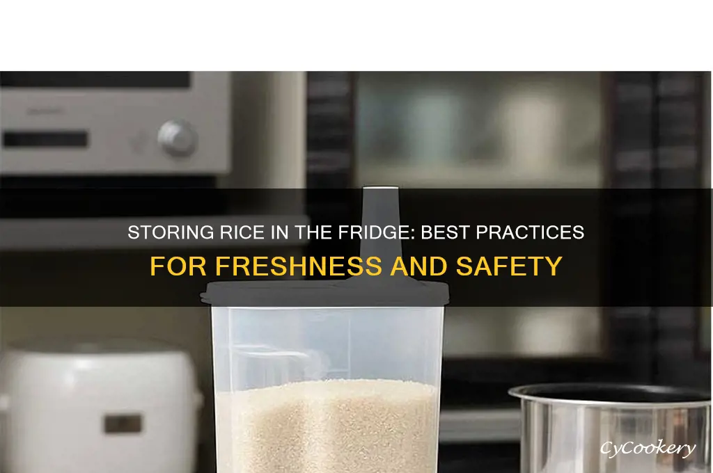 can you store bag if rice in refrigerator