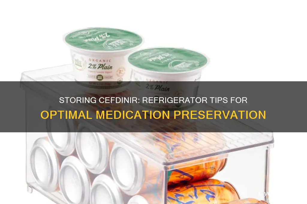 can you store cefdinir in the refrigerator