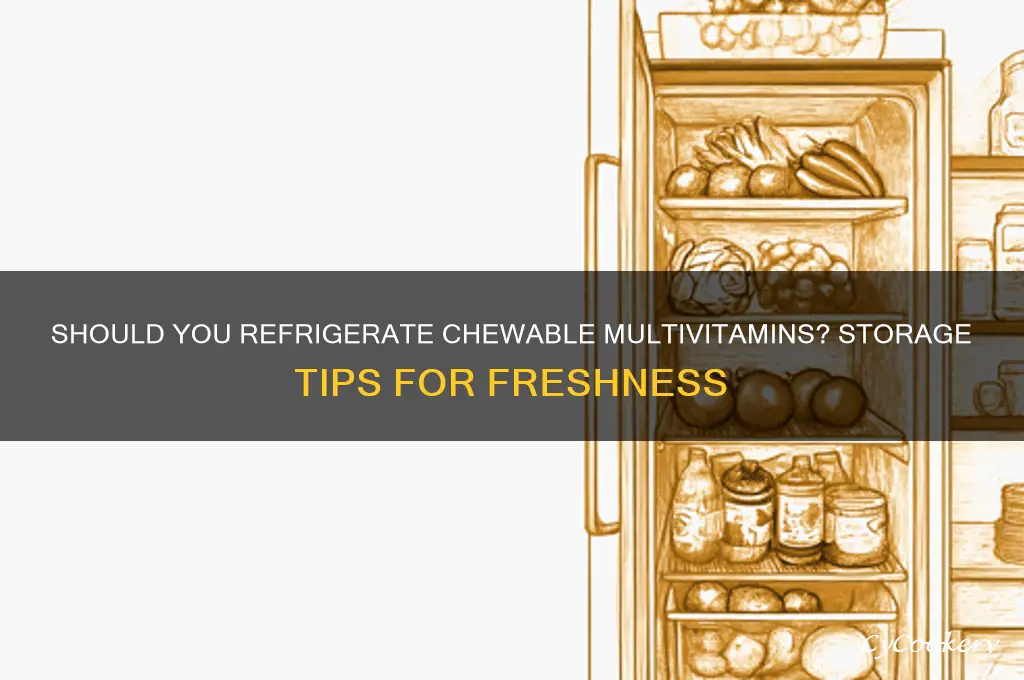 can you store chewable multivitamins in the refrigerator