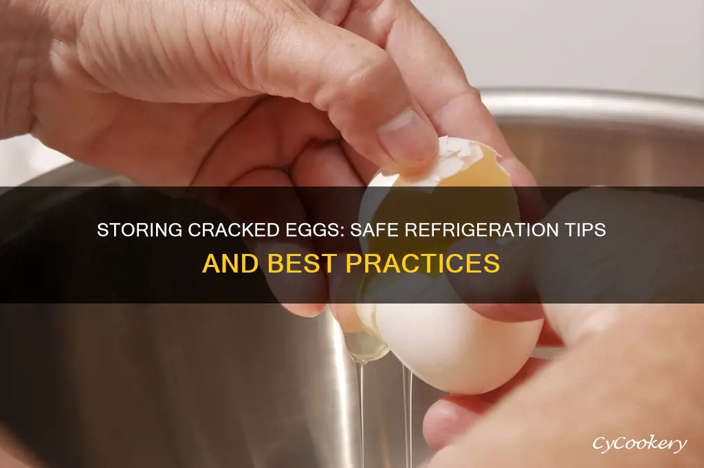 can you store cracked eggs in the refrigerator