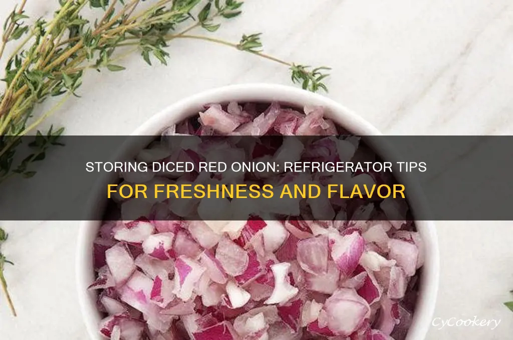 can you store diced red onion in the refrigerator