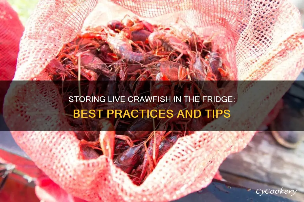 can you store live crawfish in the refrigerator
