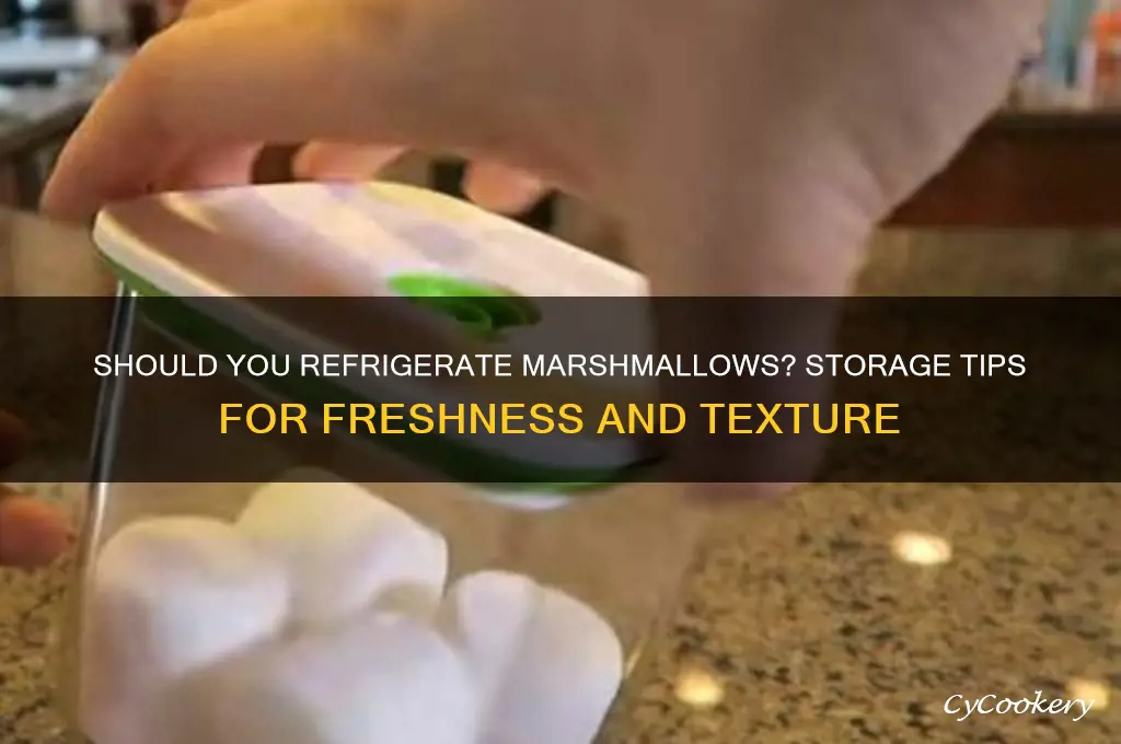 can you store marshmallows in the refrigerator